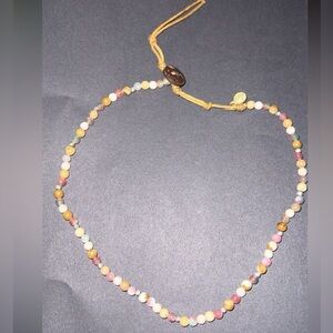 Beaded choker necklace.